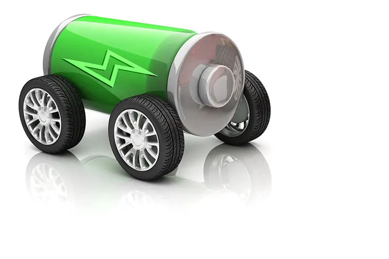 electric battery modelled like a car