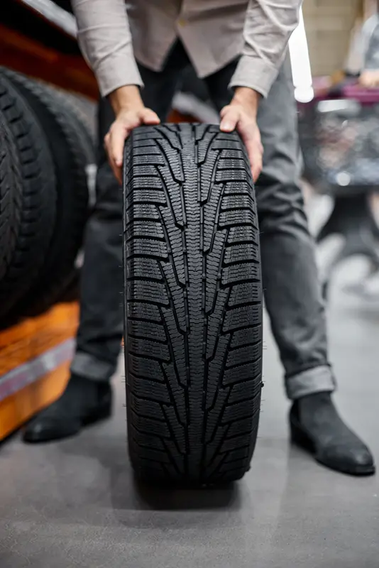 car-tire ready for storage