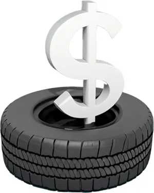 tire-and dollar sign