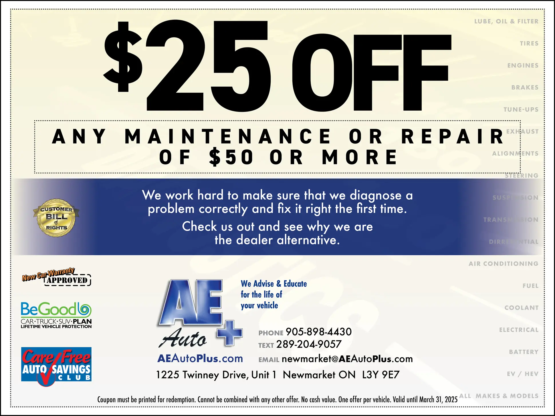 AEAuto-25 Coupon